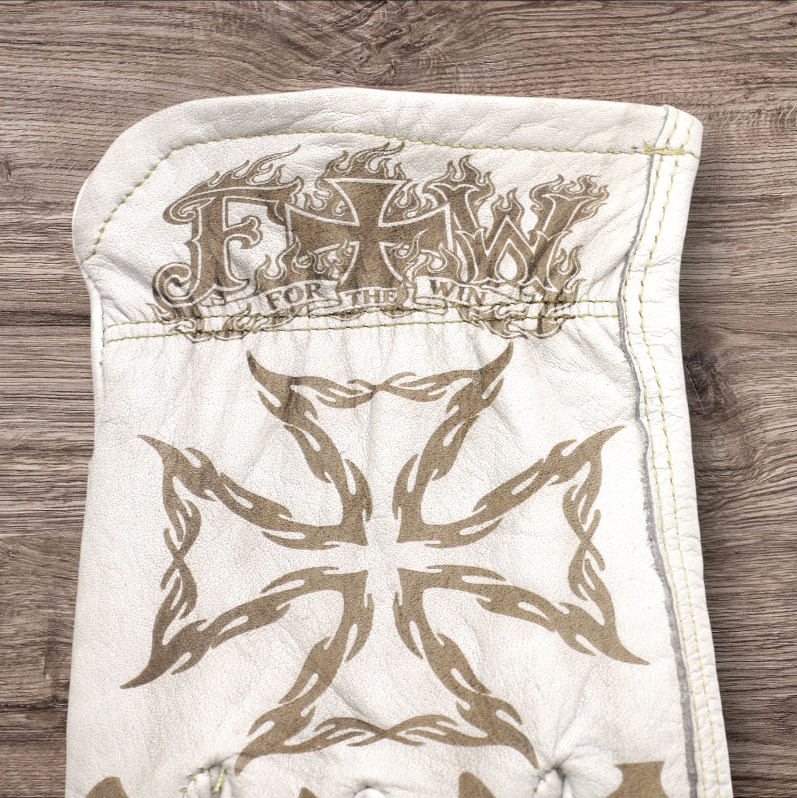 牛革 レザーグローブ ホワイト 白 アメリカン バイク ハーレー