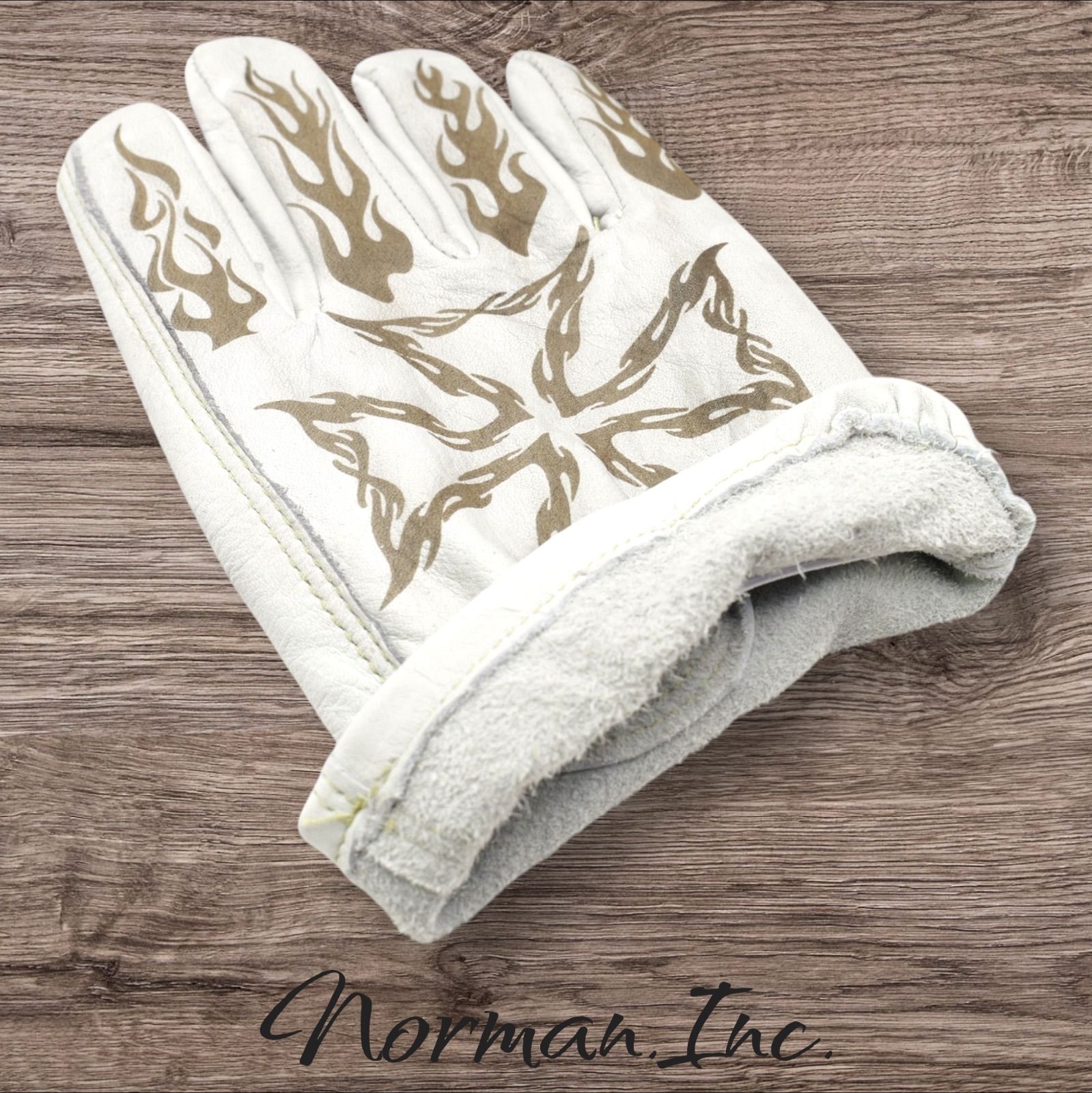 牛革 レザーグローブ ホワイト 白 アメリカン バイク ハーレー