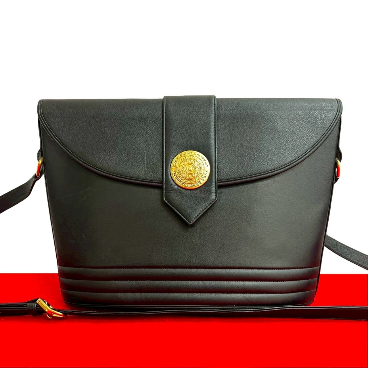 極 美品 YVES SAINT LAURENT イヴ サンローラン ヴィンテージ ロゴ 