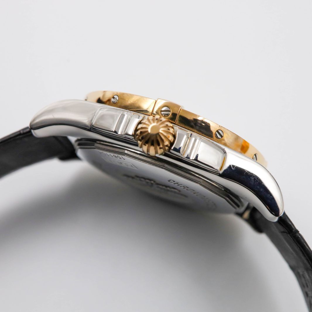  替えベルトあり AB ブライトリング ギャラクティック36 C37330 マザーオブパール SS PG K18 自動巻 白 ホワイトシェル文字盤 クロノマット ナビタイマー スーパーオーシャン タートルネック 自動巻き時計 腕時計(アナログ)