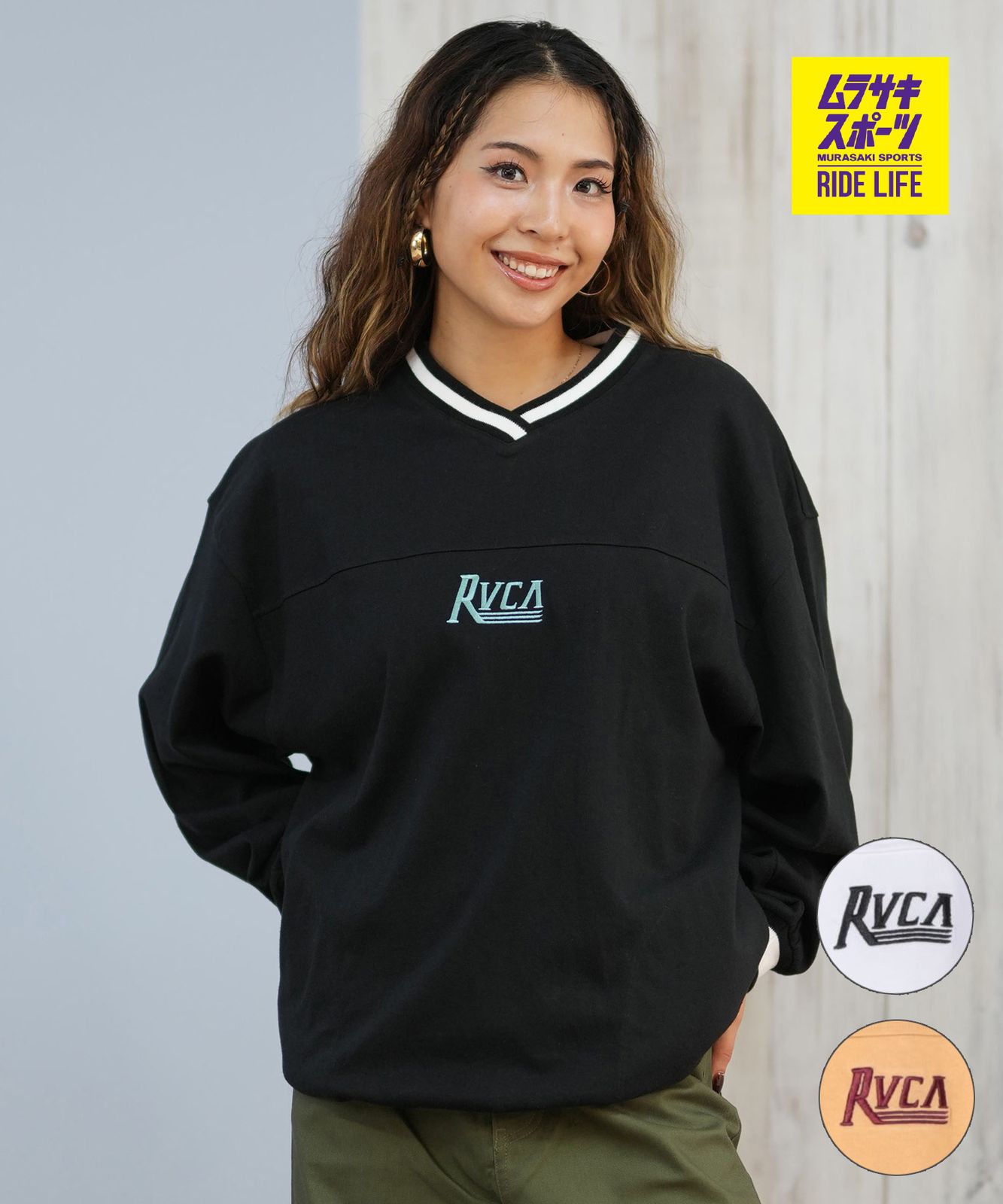 ムラスポ公式】新品 RVCA ルーカ トレーナー スウェット レディース V