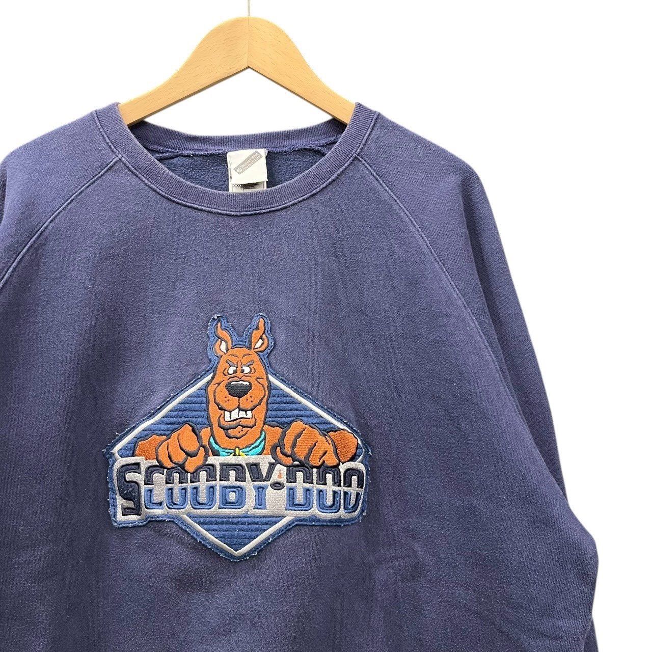 00s ビンテージ SCOOBY DOO 刺繍 プリント ラグランスリーブ
