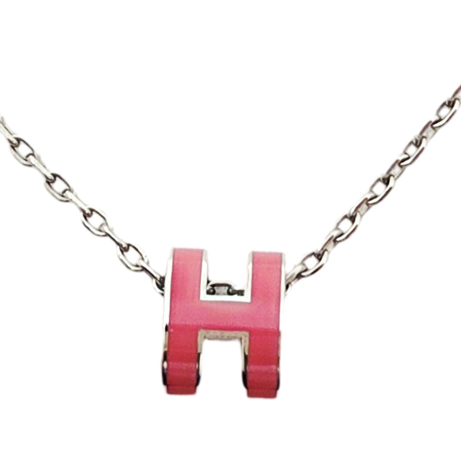 中古】HERMES エルメス ポップアッシュミニ ネックレス ピンク 
