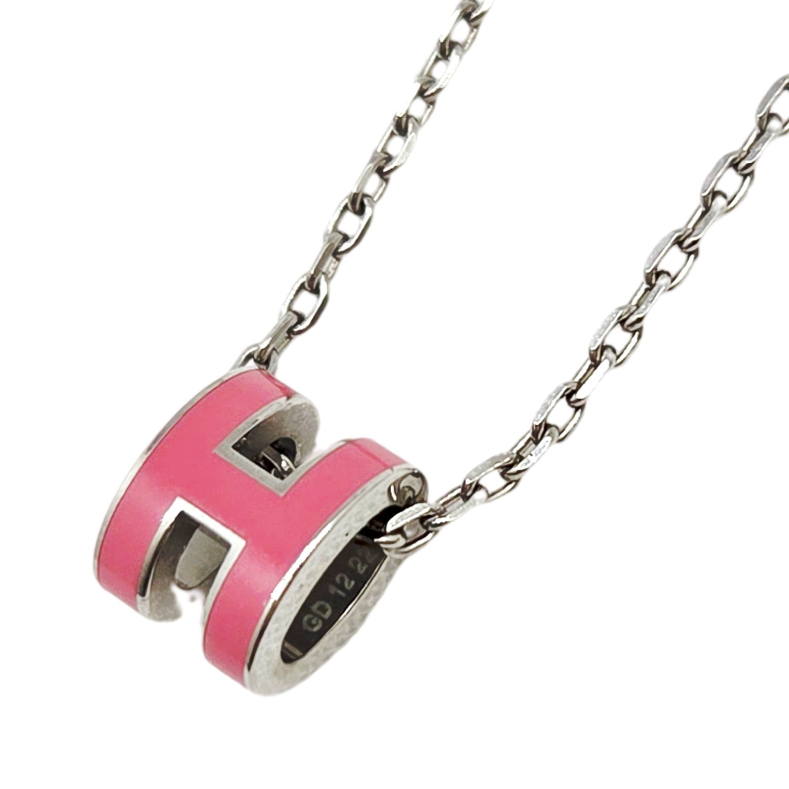 中古】HERMES エルメス ポップアッシュミニ ネックレス ピンク 