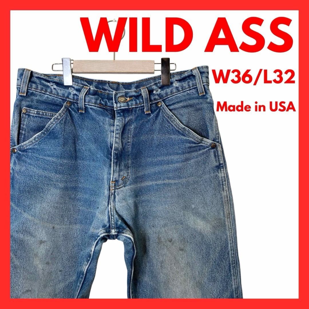 【USA製】ワイルドアス　デニムペインターパンツ　ワークパンツ　36×32