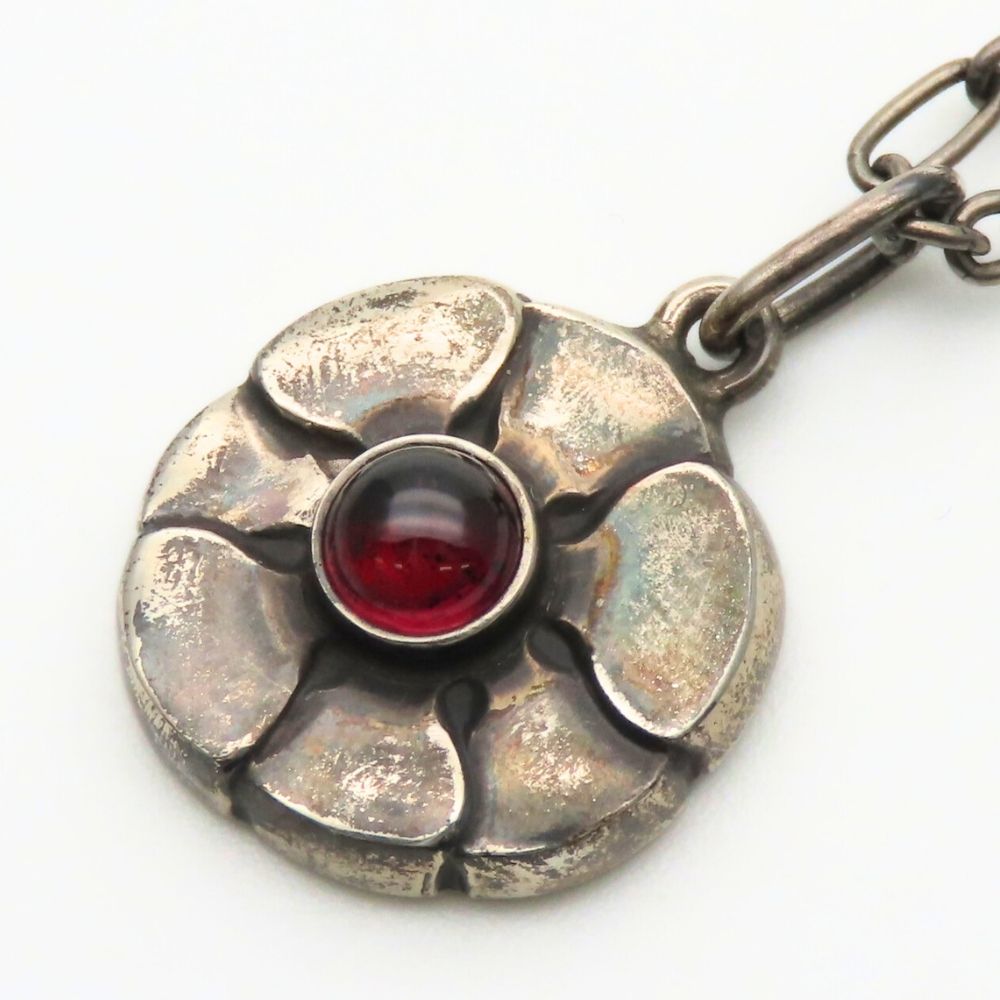 中古】 ジョージジェンセン ネックレス フラワーモチーフ 36 シルバー