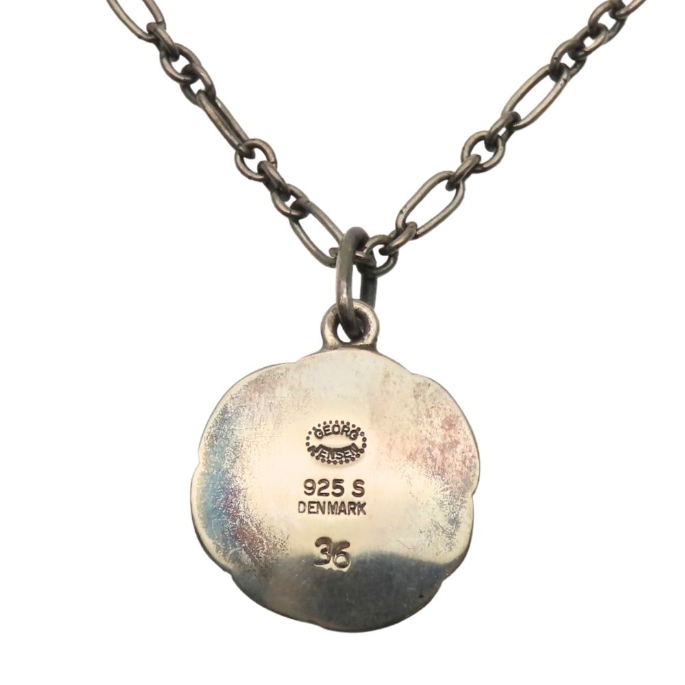 中古】 ジョージジェンセン ネックレス フラワーモチーフ 36 シルバー