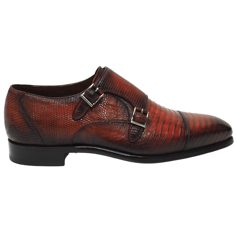 未使用品 MAGNANNI SELECCION リザードレザー ダブルモンクストラップ