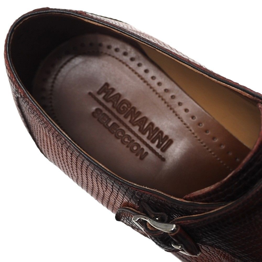 未使用品 MAGNANNI SELECCION リザードレザー ダブルモンクストラップ
