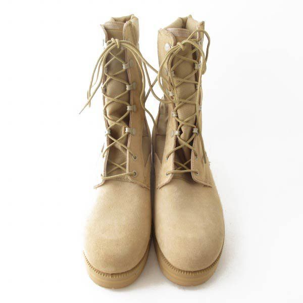 新品 USA製 実物 米軍 デザート コンバットブーツ TAN 9.5W 幅広27.5cm