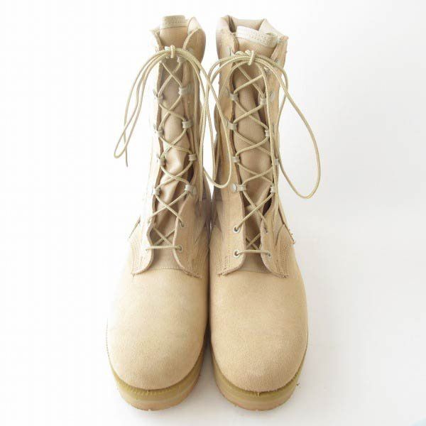 新品 USA製 実物 米軍 デザート コンバットブーツ 9.5W 幅広27.5cm TAN