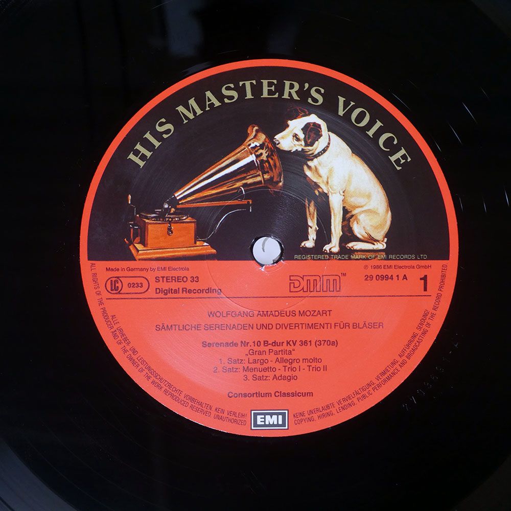 モーツァルト・ハンデル レコード ドイツ盤 ディータークレッカー/モーツァルト: 管楽器のための