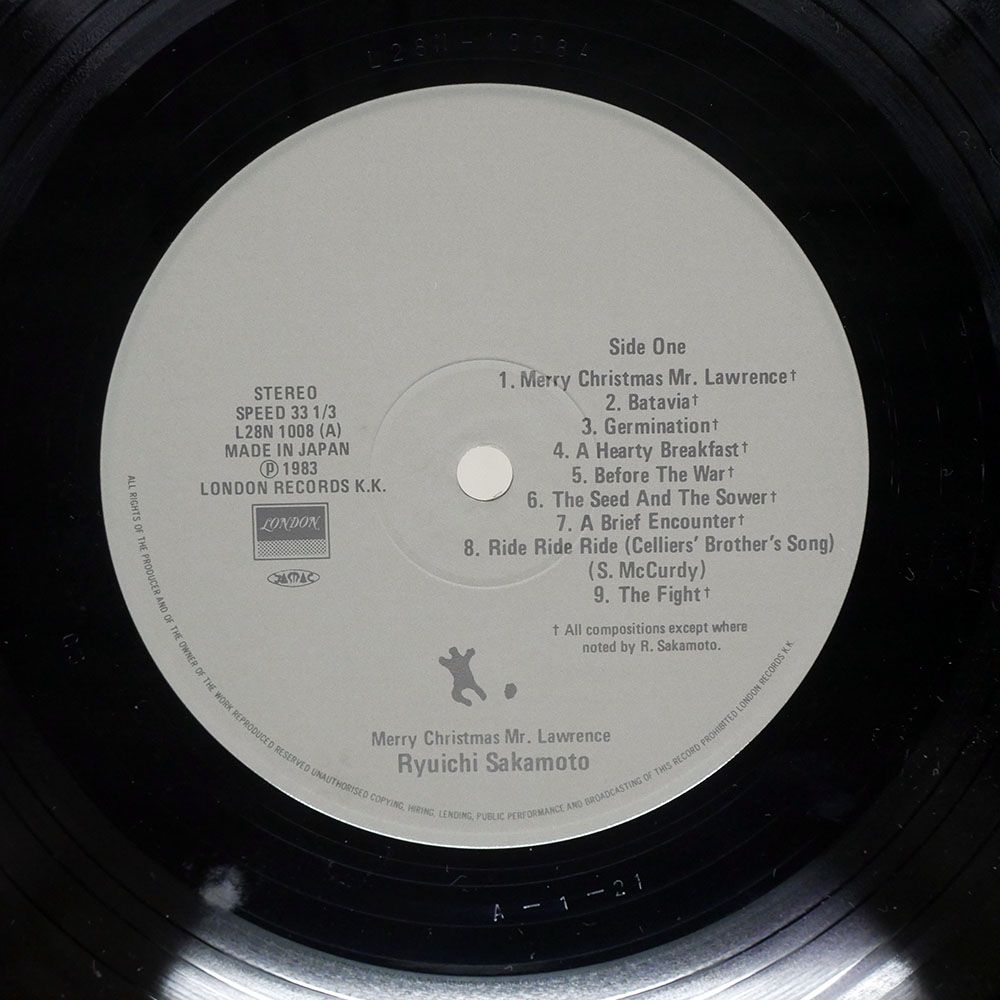 帯 国内盤 坂本龍一/戦場のメリークリスマス/LONDON L28N1008 LP