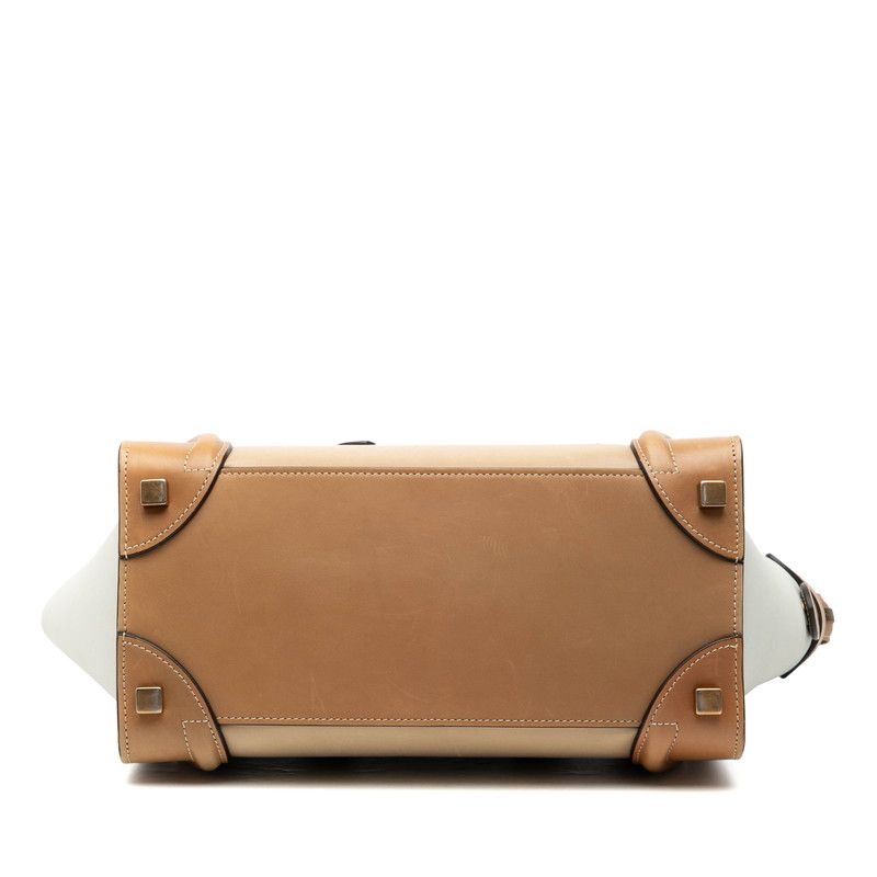 セリーヌ ラゲージ マイクロショッパー トリコロール ハンドバッグ