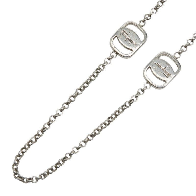 サルヴァトーレフェラガモ ヴァラ シルバー メタル レディース