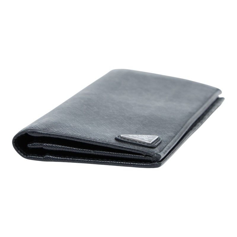 プラダ 三角ロゴプレート ブラック サフィアーノレザー メンズ PRADA