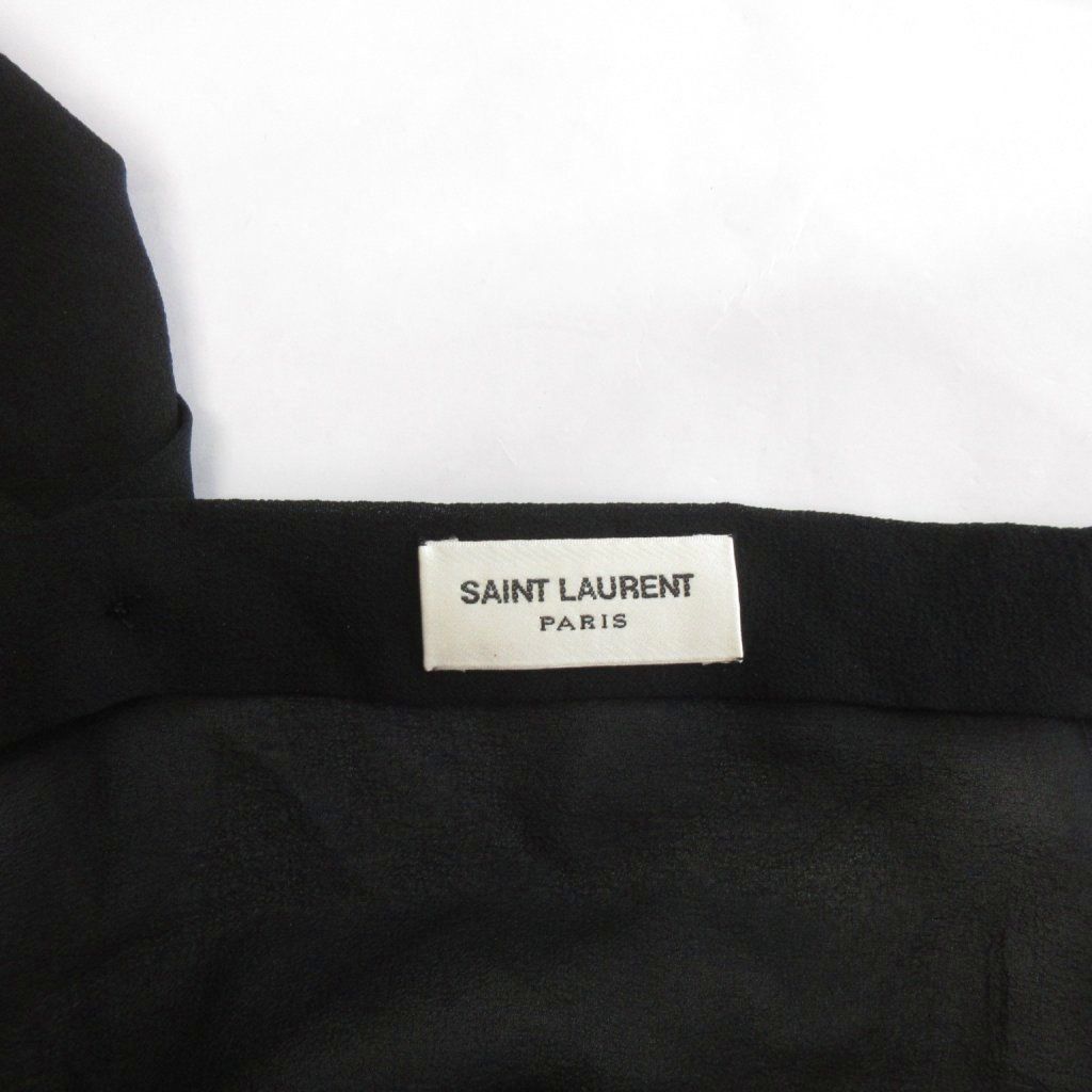 サンローラン パリ SAINT LAURENT PARIS シアー ボウタイ ブラウス
