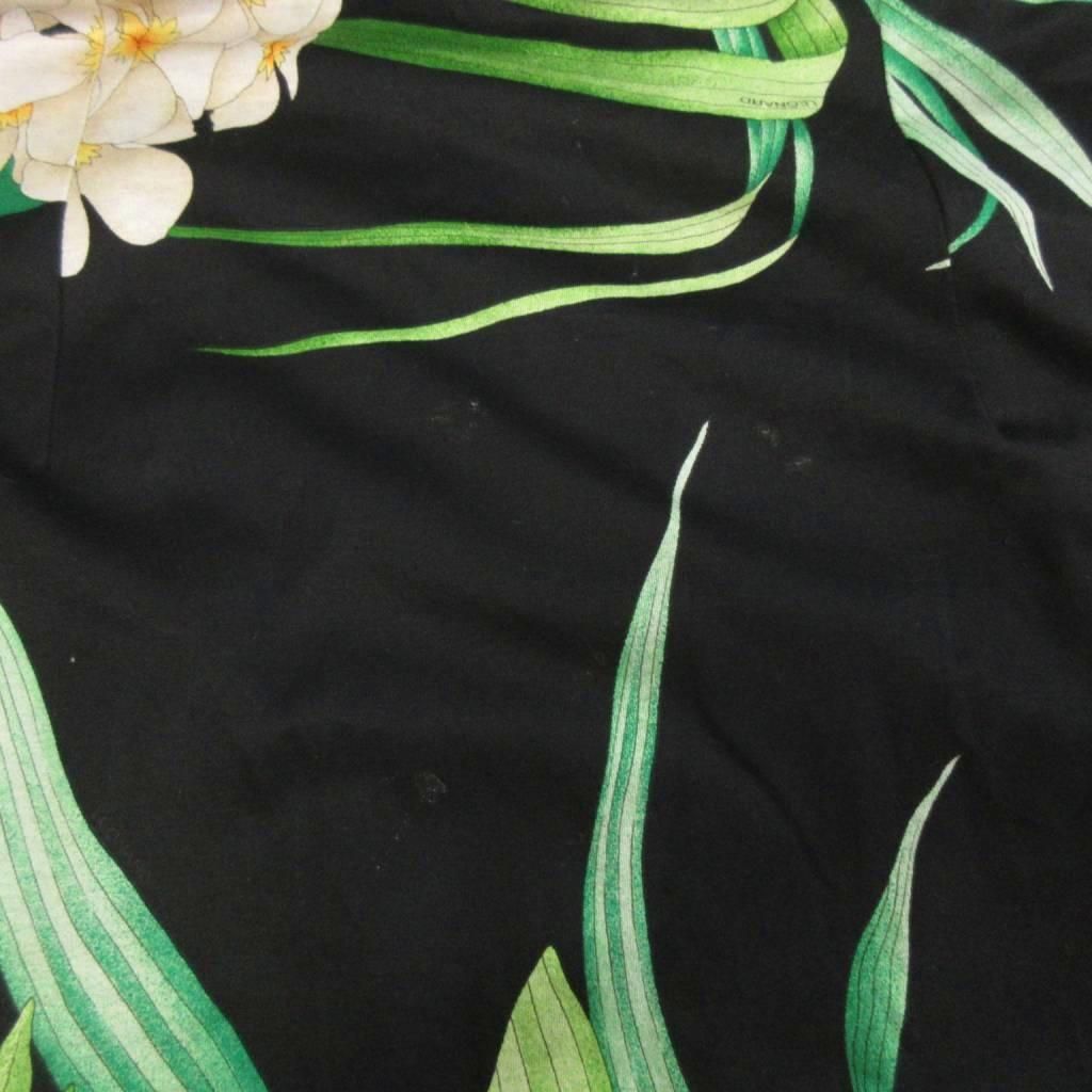 レオナール LEONARD FASHION 花柄 ノースリーブ ワンピース ブラック系