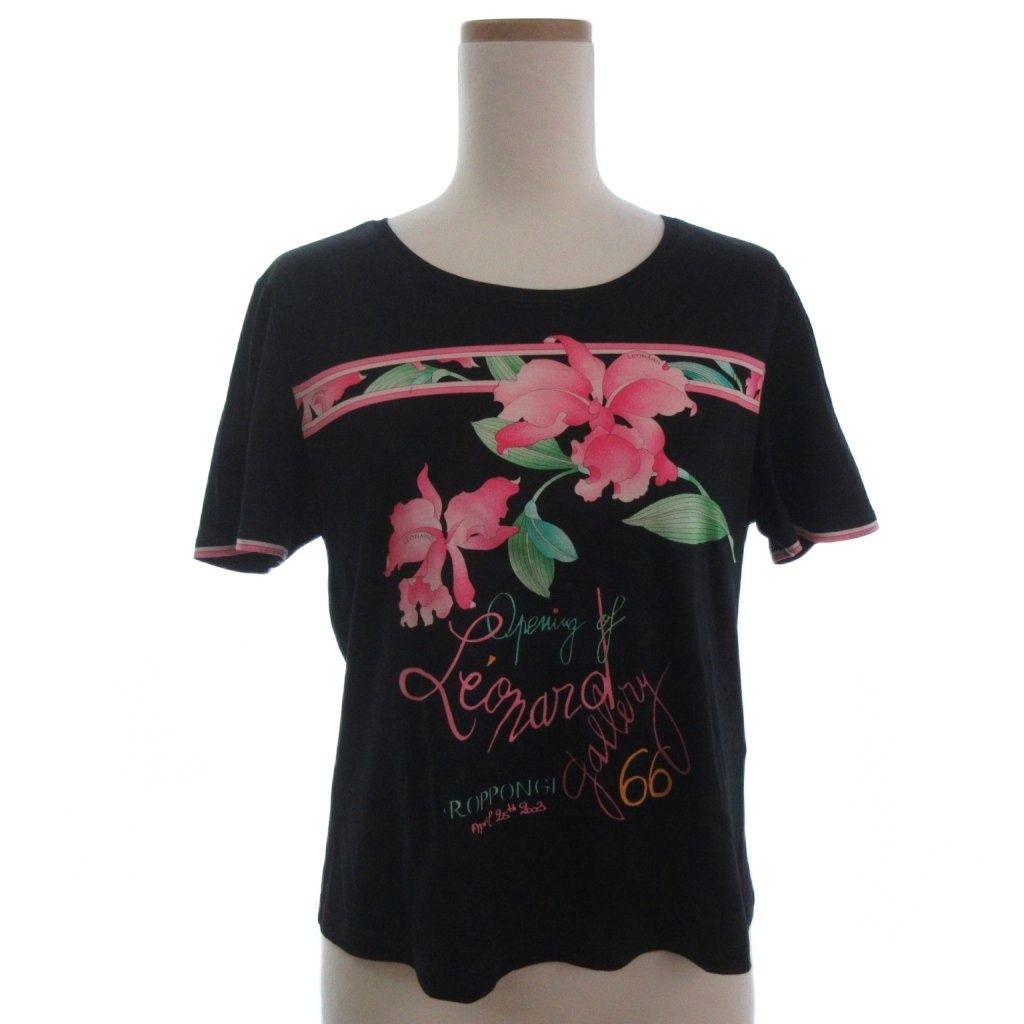 レオナール LEONARD FASHION Tシャツ カットソー 半袖 フラワー