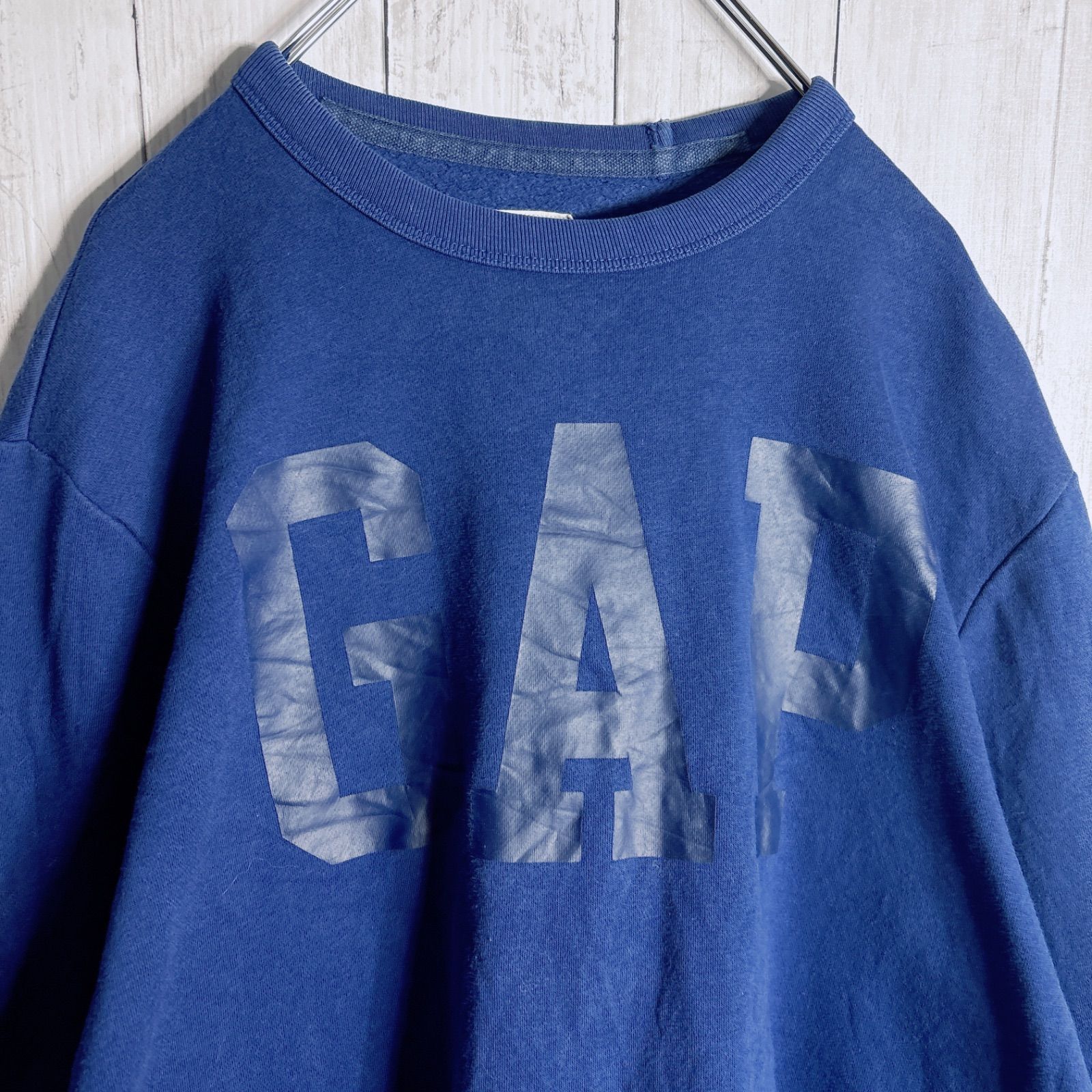 海外モデル】GAP デカロゴ プリント ネイビー スウェット トレーナー 
