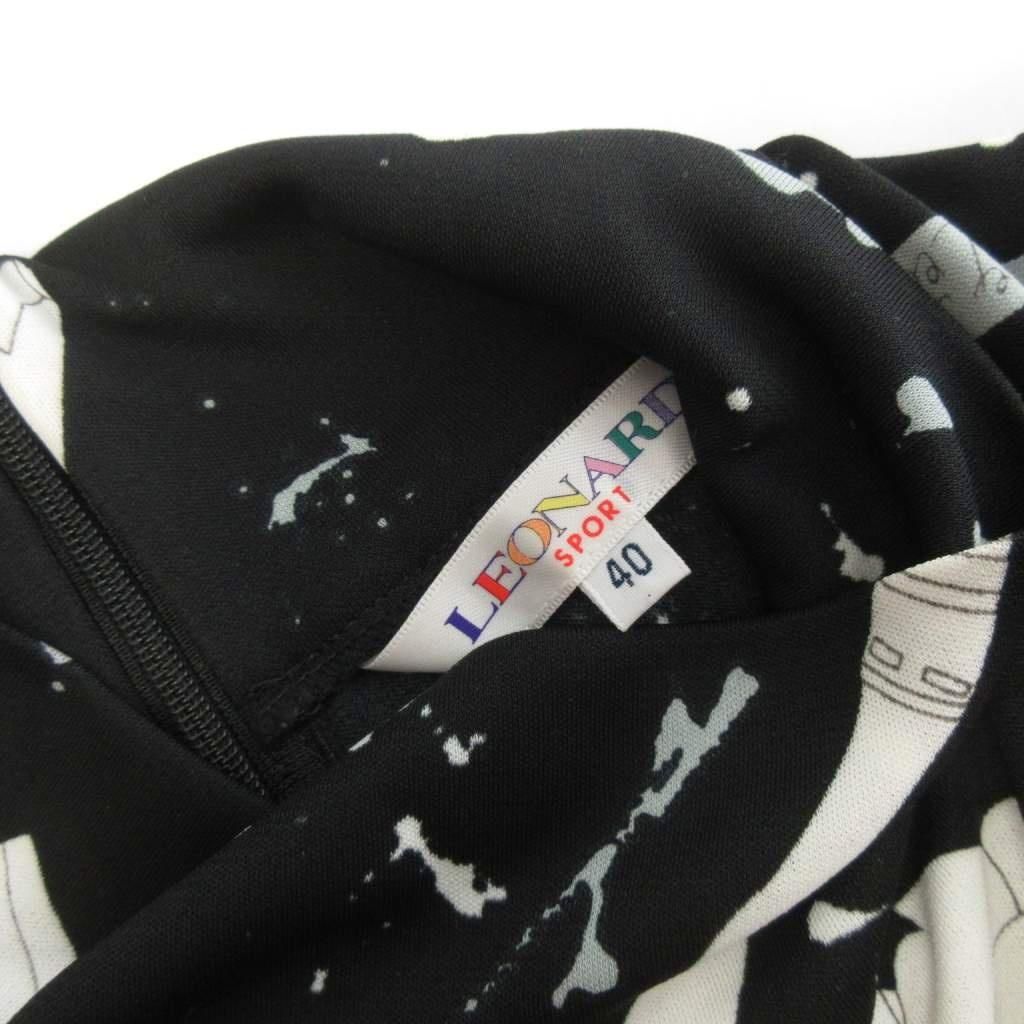 レオナールスポーツ LEONARD SPORT ハイネック カットソー 半袖 総柄