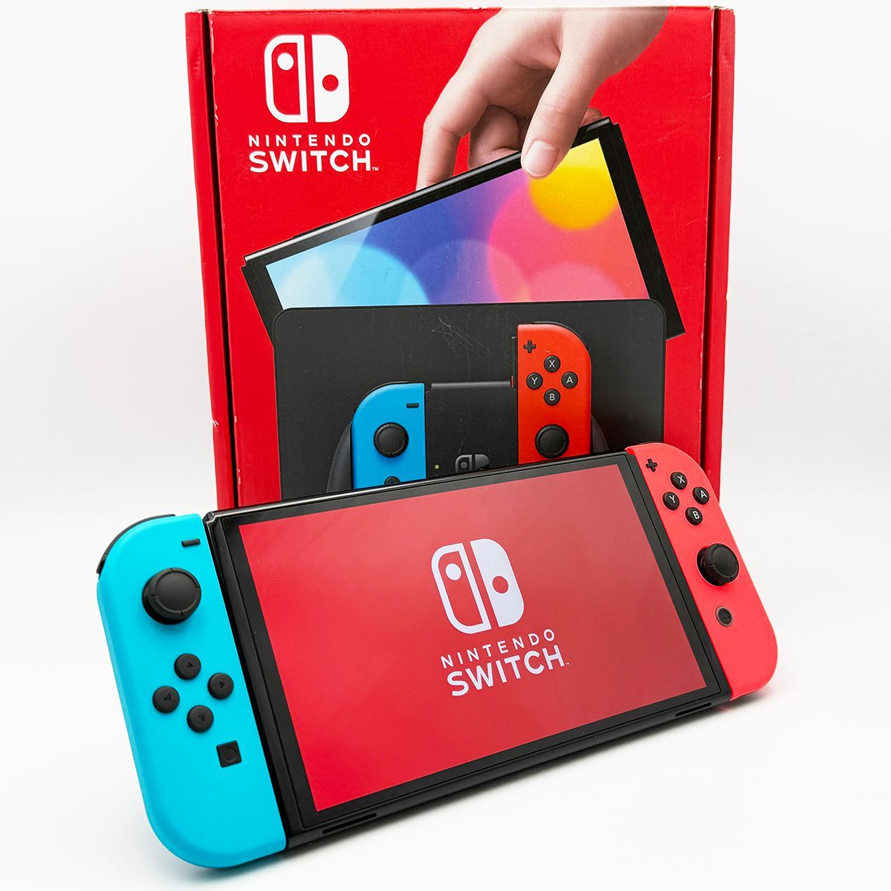 中古・美品】Nintendo Switch 本体 (有機ELモデル) Joy-Con(L)ネオン