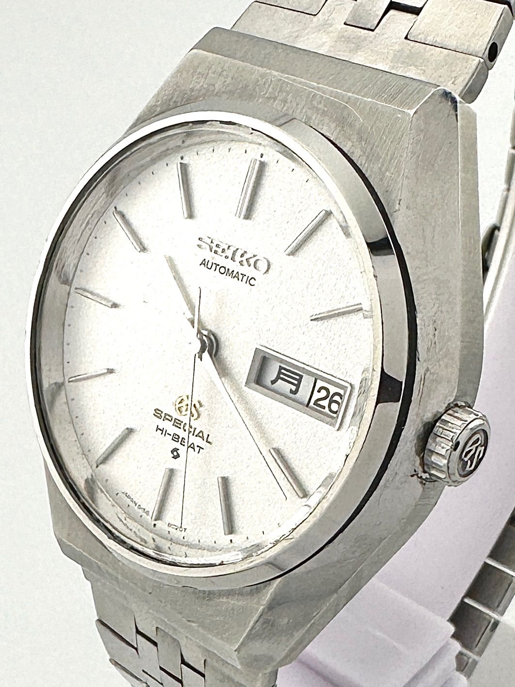  GRANDSEIKO 6156 8040 スペシャル ハイビート梨地文字盤 OH済み グランドセイコー ベーシックカラー 自動巻き時計 腕時計(アナログ)