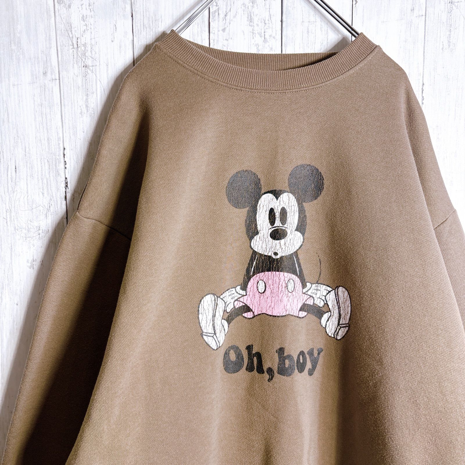 入手困難】ディズニー Disney Vintage 現行復刻 ブラウン 白足ミッキー