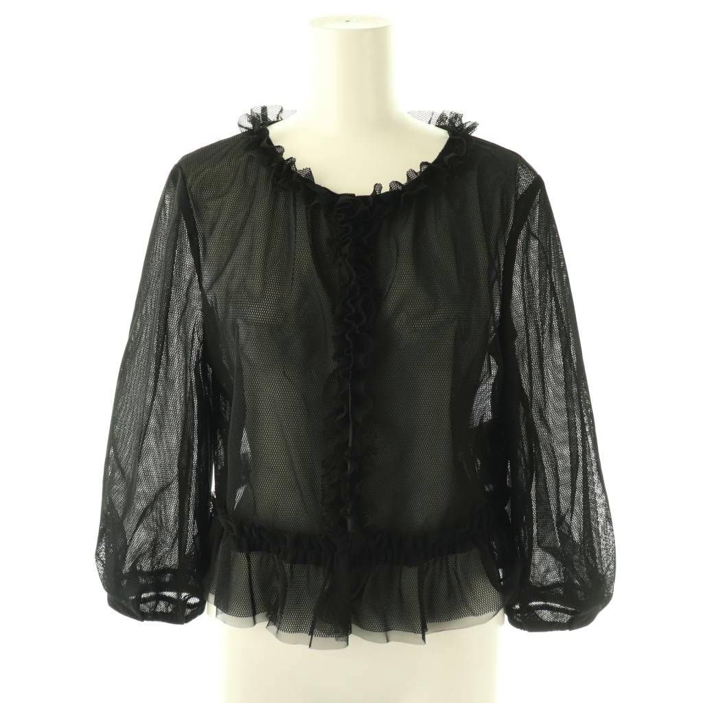 エムズグレイシー M'S GRACY メッシュ フリル ジャケット 七分袖