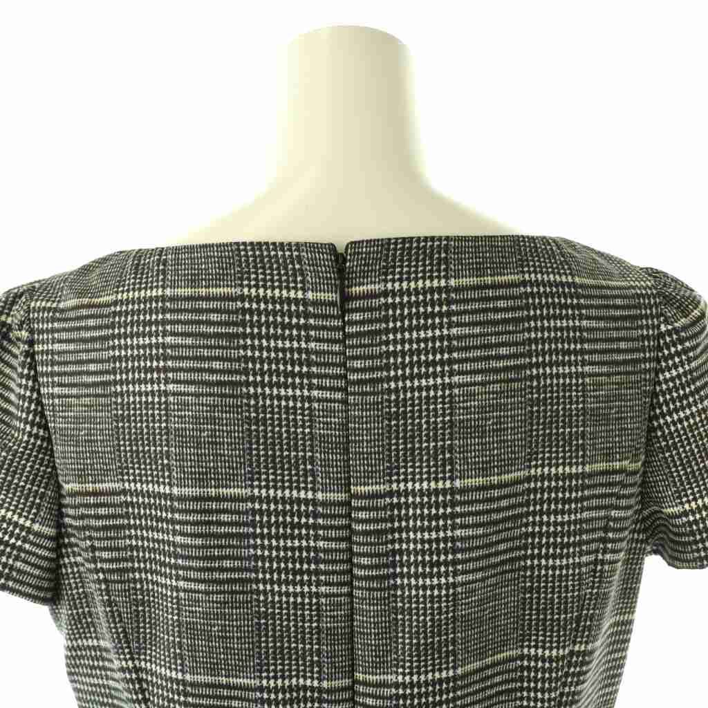 エムズグレイシー チェックワンピース リボン スパンコール 38 エムズ