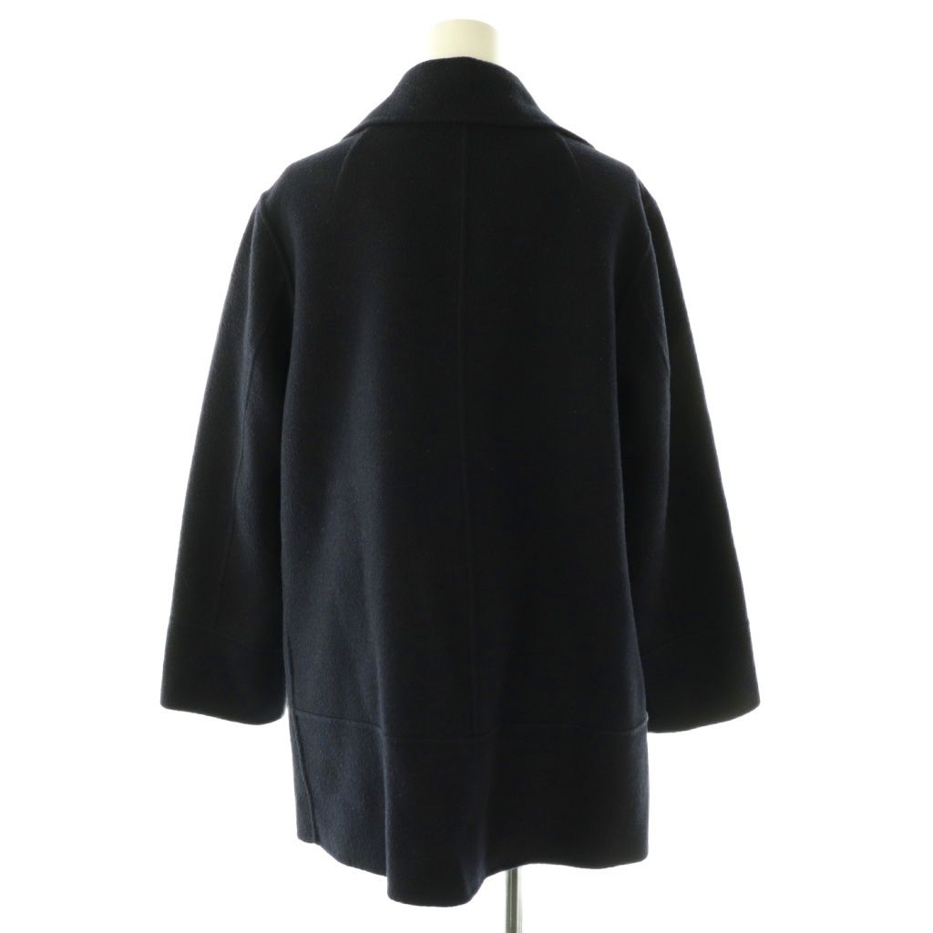 アナイ ANAYI リバーピーコート アウター Pコート ウール 36 紺 /NR