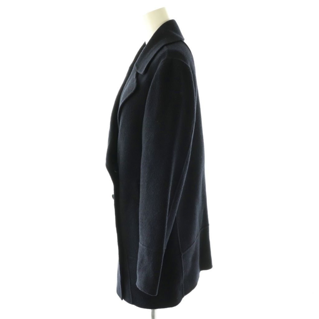 アナイ ANAYI リバーピーコート アウター Pコート ウール 36 紺 /NR