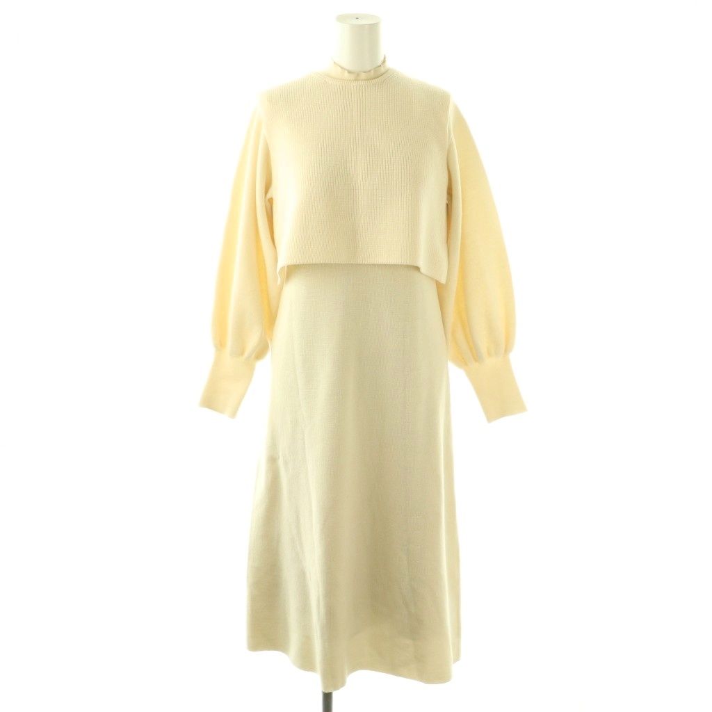 アナイ ANAYI メリノウールアンサンブルニット ワンピース 長袖 ロング