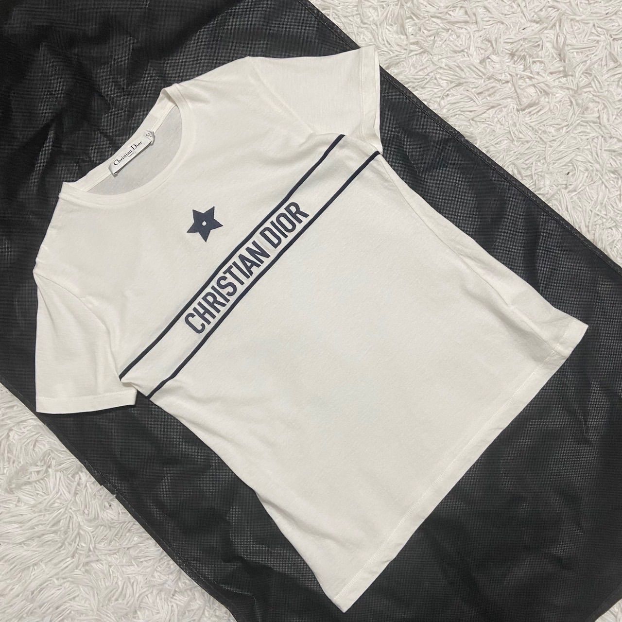 クリスチャンディオール Christian Dior ディオール ロゴ エンブロイダリー Tシャツ 323T06A4414 半袖 刺繍 36,920円