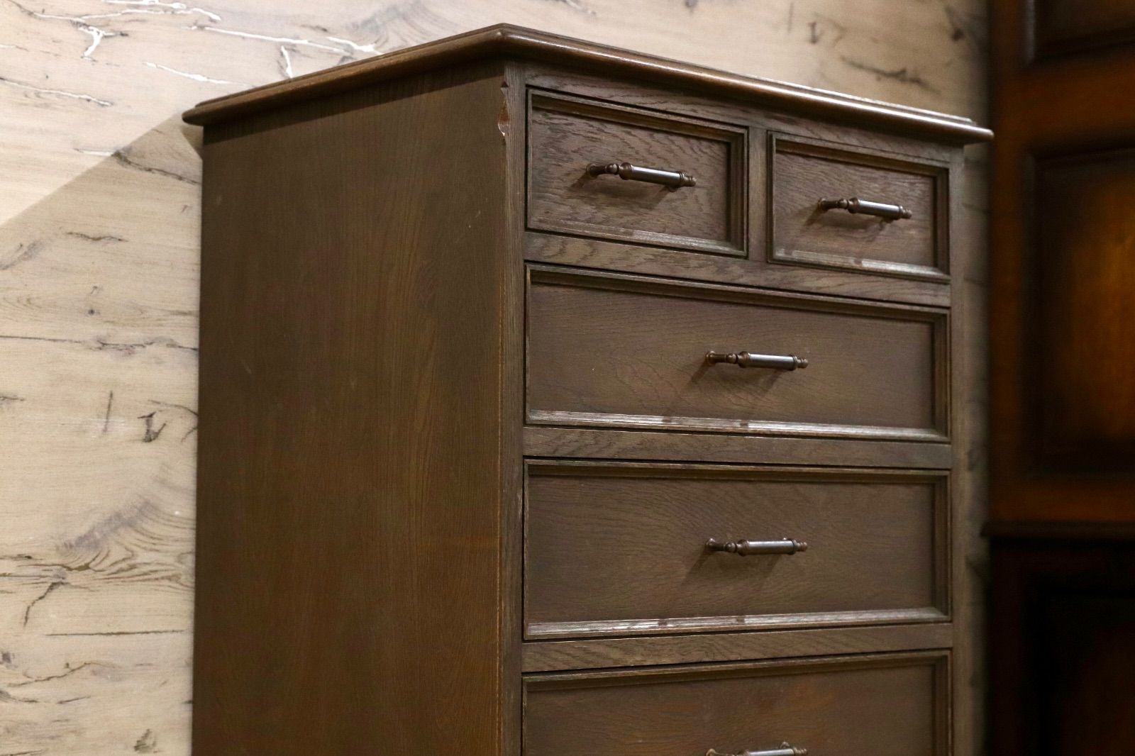 GMIK828○永田良介商店 トールチェスト 神戸家具 洋家具 クラシック