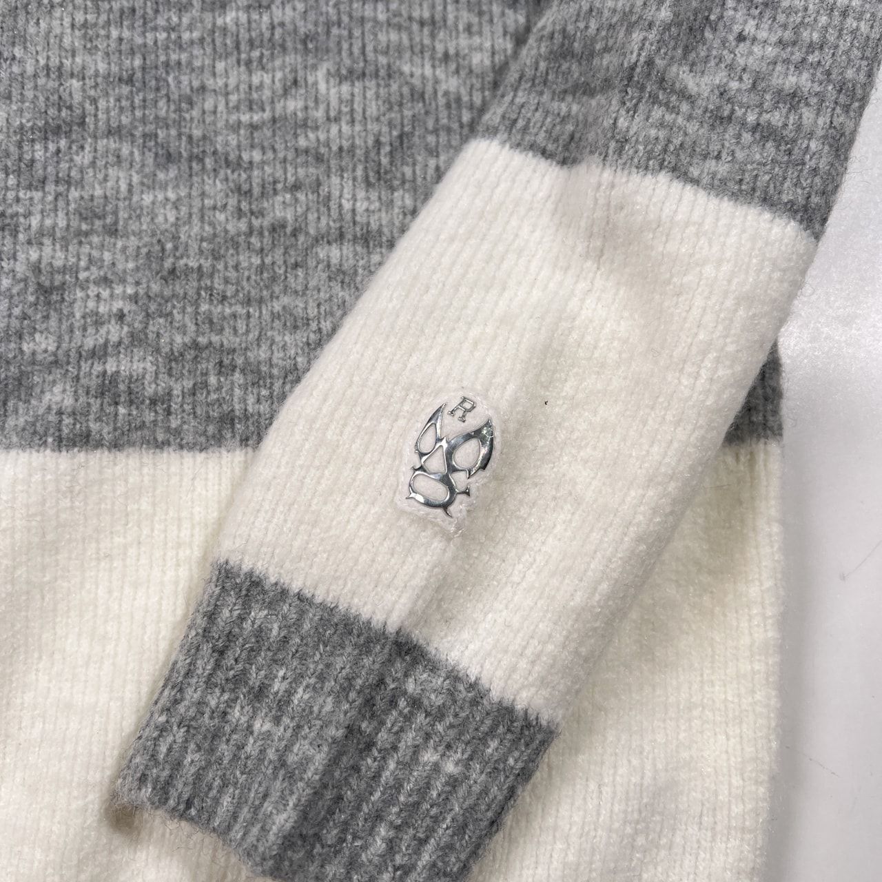 RUSSELUNO ラッセルノ ロゴ刺繍 ボーダー ニットセーター サイズ 5