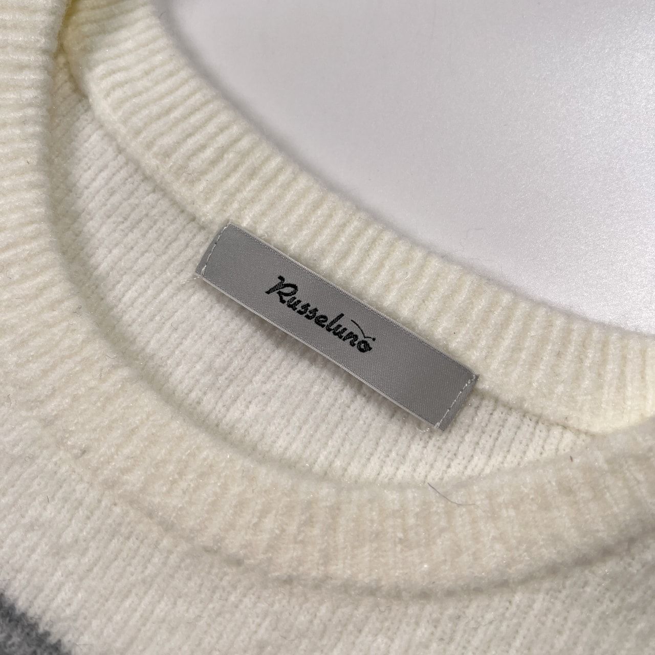 RUSSELUNO ラッセルノ ロゴ刺繍 ボーダー ニットセーター サイズ 5