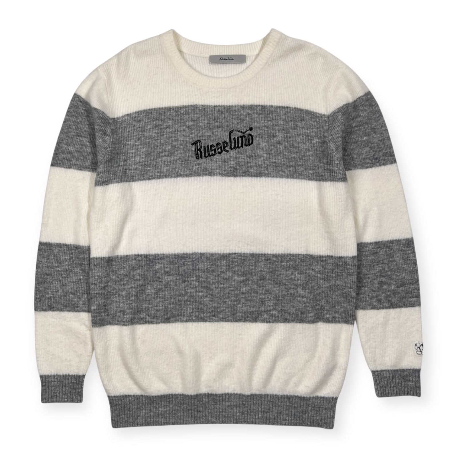 RUSSELUNO ラッセルノ ロゴ刺繍 ボーダー ニットセーター サイズ 5