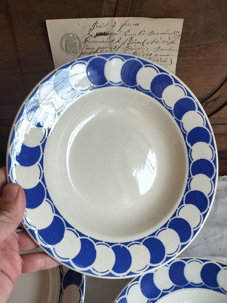 フランス アンティーク 絵 サルグミンヌ 装飾 深皿 3枚セット - メルカリ