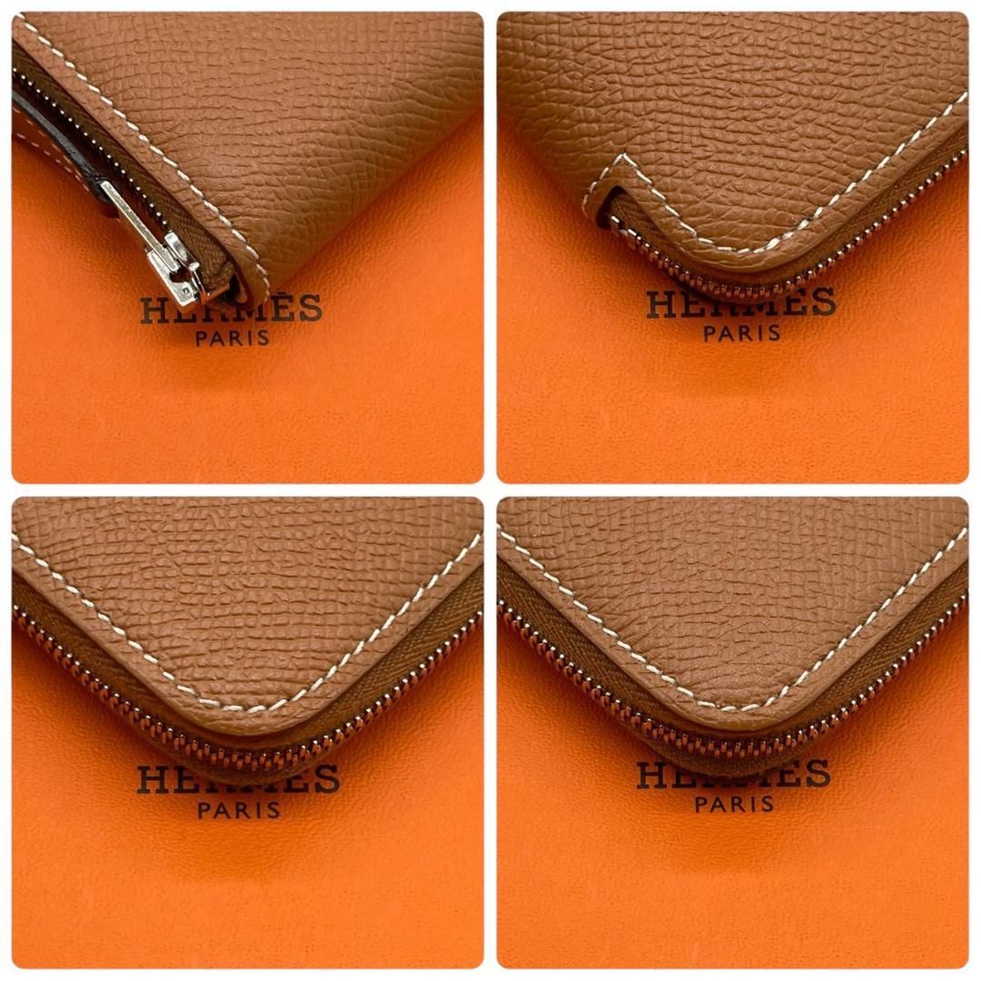 新品同様】エルメス HERMES ヴォーエプソン ゴールド アザップロング