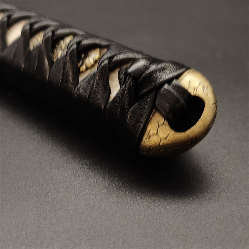 柄前 目貫 縁頭 柄巻 日本刀 刀装具 古美術 江戸時代 時代物 日本刀 綺麗な縁頭セット 銘あり 江戸時代 」