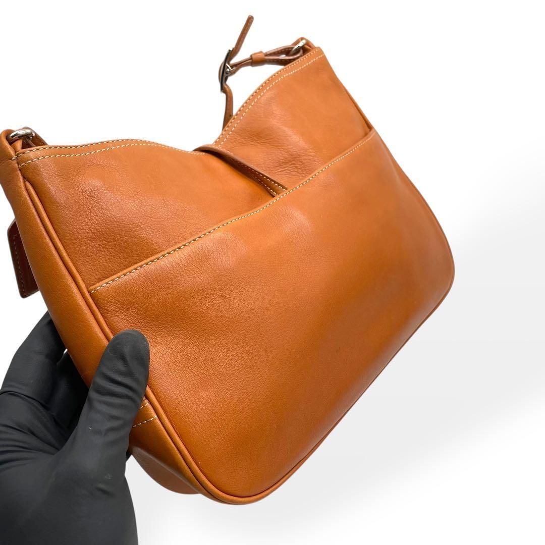 極美品 希少 COACH コーチ ワンショルダーバッグ オールレザー