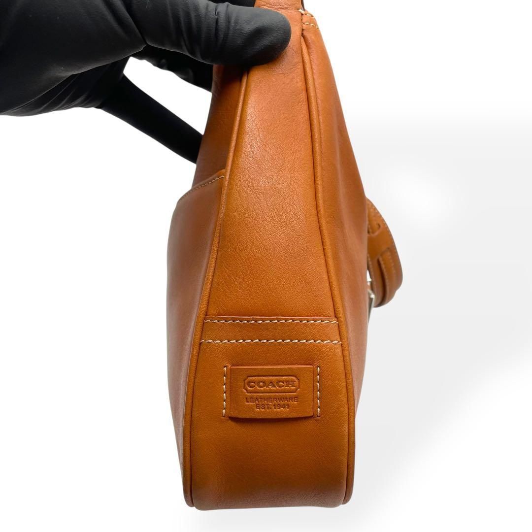 極美品 希少 COACH コーチ ワンショルダーバッグ オールレザー