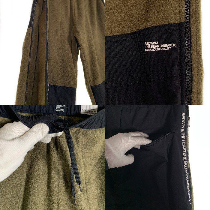 BEDWIN ベドウィン 18AW FLEECE PANTS CONRAD フリースパンツ 切替