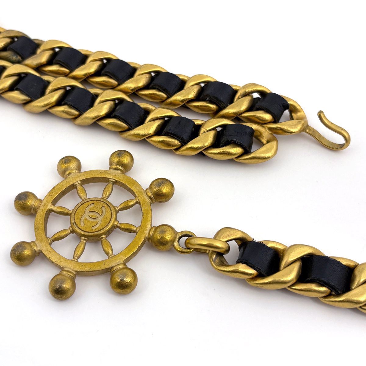 シャネル CHANEL ココマーク チェーン ベルト 94P ベルト GP レザー