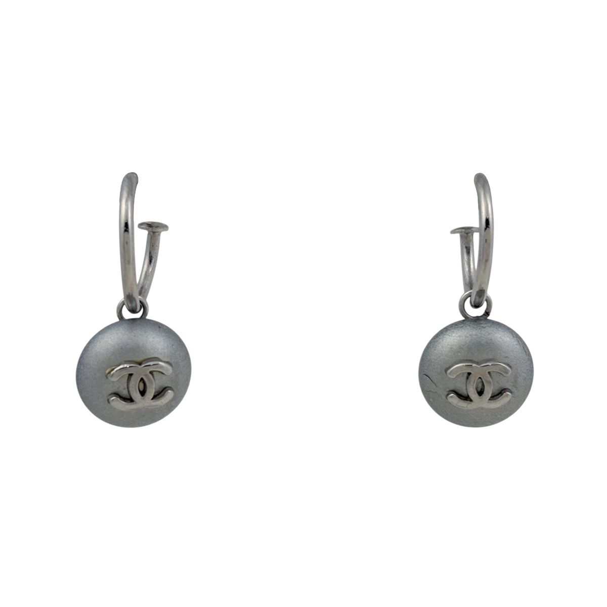 シャネル CHANEL ココマーク ピアス フープ スイング ピアス シルバー