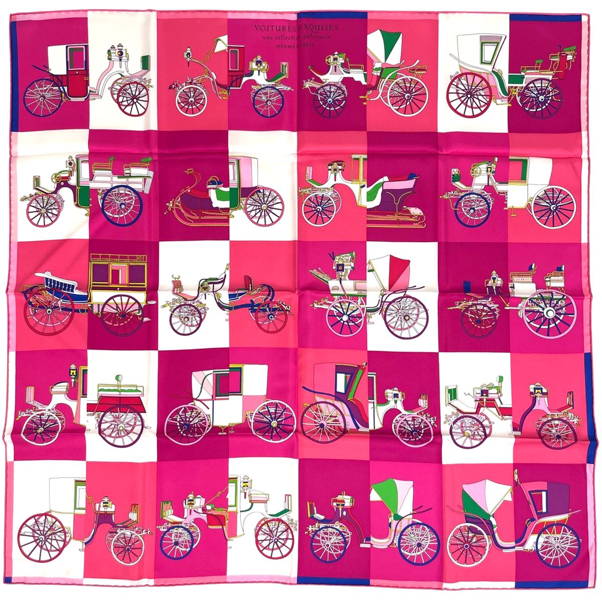 エルメス HERMES カレ90 Voitures Exquises 精巧な馬車 スカーフ