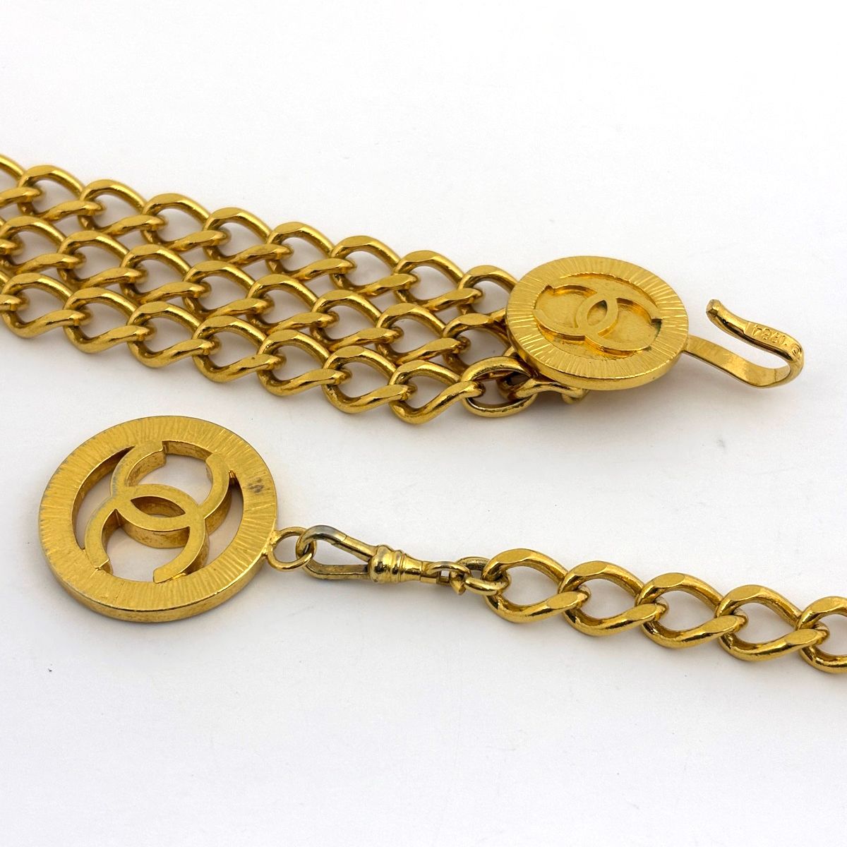 シャネル CHANEL ココマーク チェーン ベルト CCマーク 3連 ベルト GP