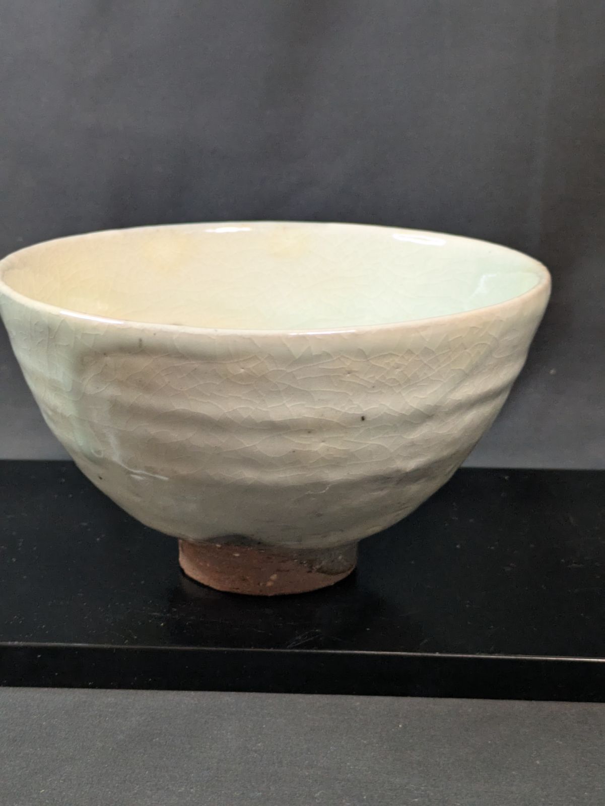 市野弘之 丹波焼 延年窯 白丹波茶碗 銘 大華 華厳法師弘斎書付 共箱