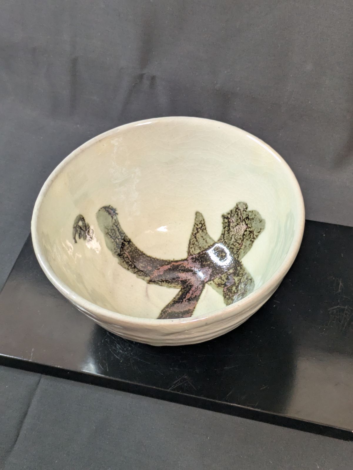 市野弘之 丹波焼 延年窯 白丹波茶碗 銘 大華 華厳法師弘斎書付 共箱